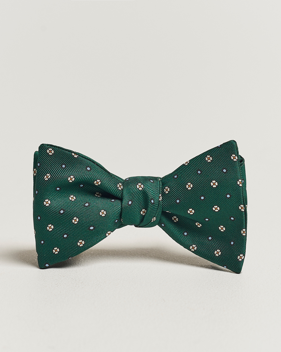 Herr | E. Marinella Silk Bow Tie Dark Green | E. Marinella | Silk Bow Tie Dark Green