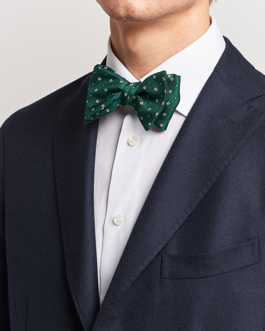 Herr | E. Marinella Silk Bow Tie Dark Green | E. Marinella | Silk Bow Tie Dark Green