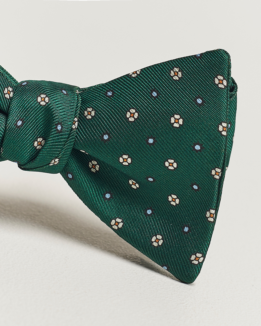 Herr | E. Marinella Silk Bow Tie Dark Green | E. Marinella | Silk Bow Tie Dark Green