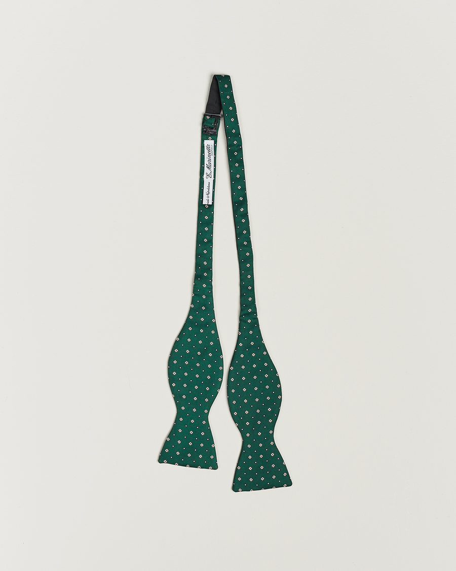Herr | E. Marinella Silk Bow Tie Dark Green | E. Marinella | Silk Bow Tie Dark Green