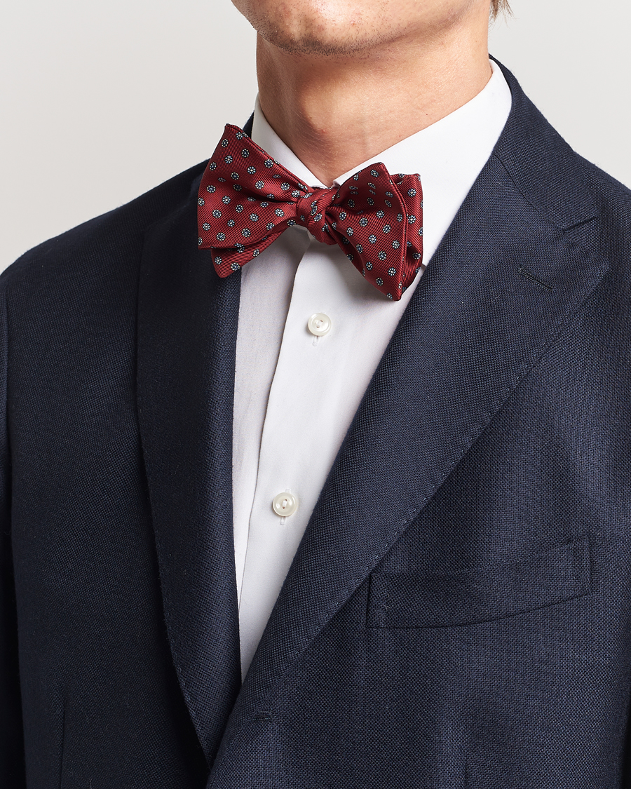 Herr | E. Marinella Silk Bow Tie Burgundy | E. Marinella | Silk Bow Tie Burgundy