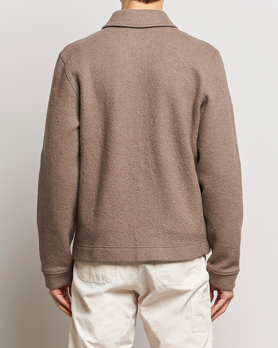 Herr | Tröjor | Samsøe Samsøe | Hannes Boiled Wool Full Zip Fallen Rock