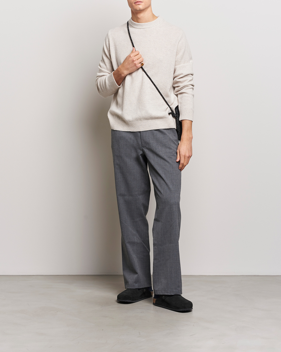 Herr | Tröjor | Samsøe Samsøe | Isak Merino Knitted Sweater Silver Lining