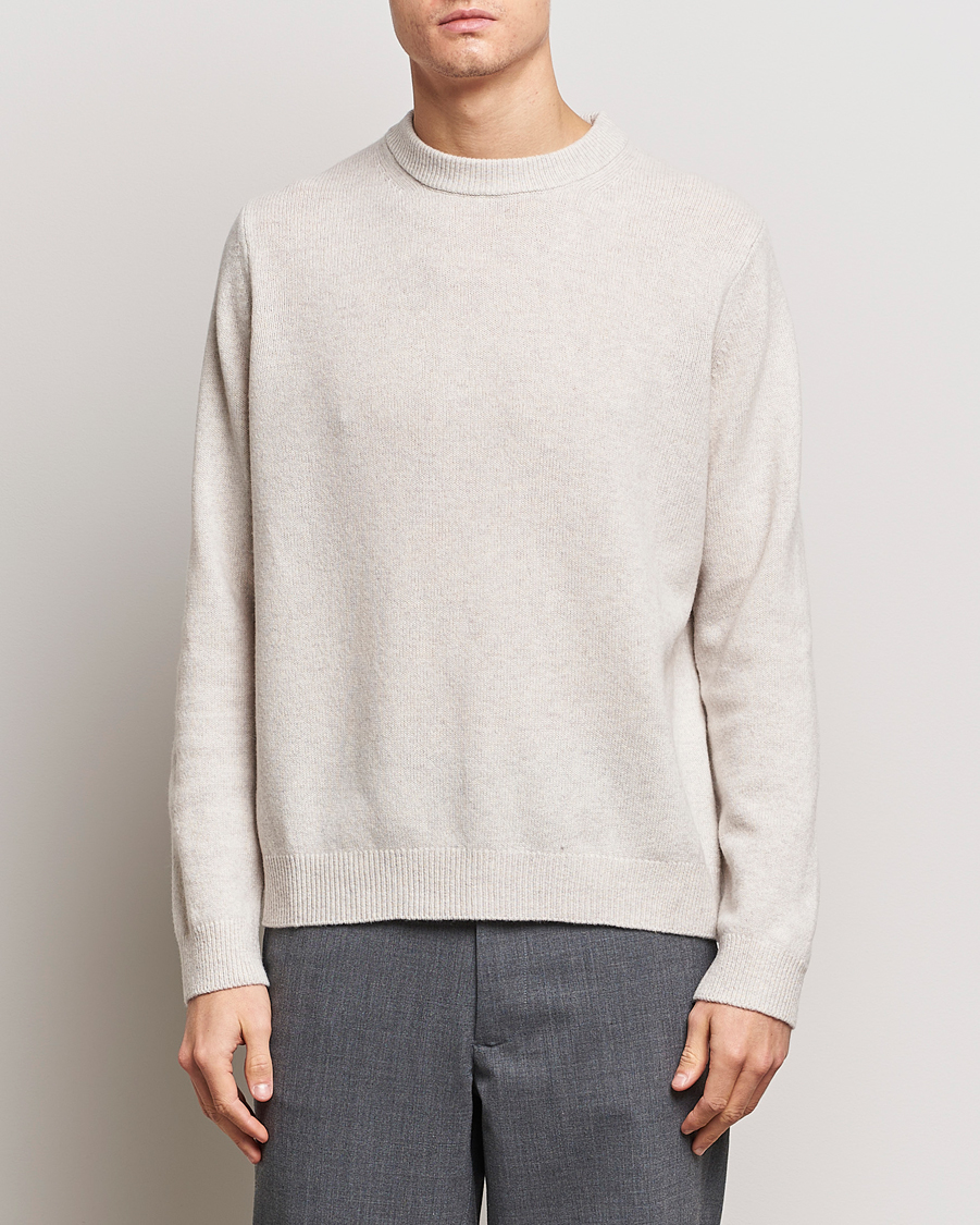 Herr | Tröjor | Samsøe Samsøe | Isak Merino Knitted Sweater Silver Lining