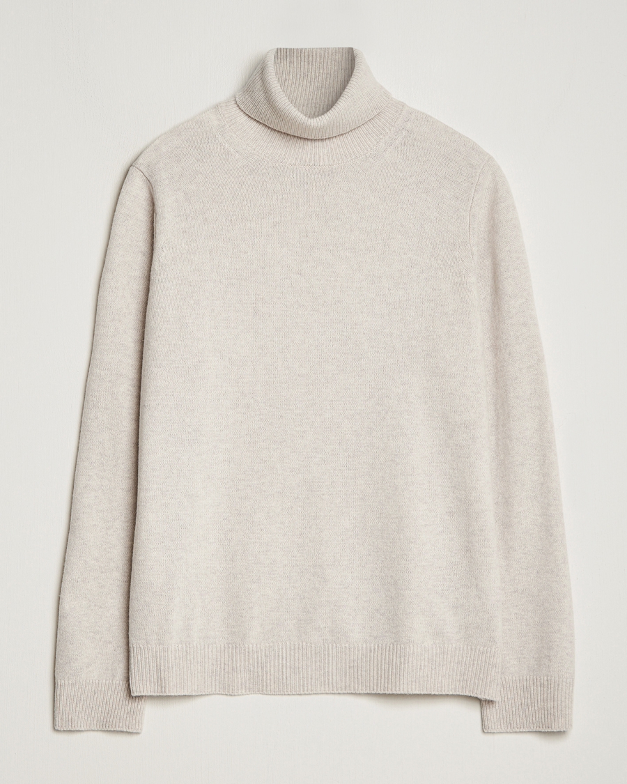 Herr | Tröjor | Samsøe Samsøe | Isak Merino Knitted Turtleneck Silver Lining