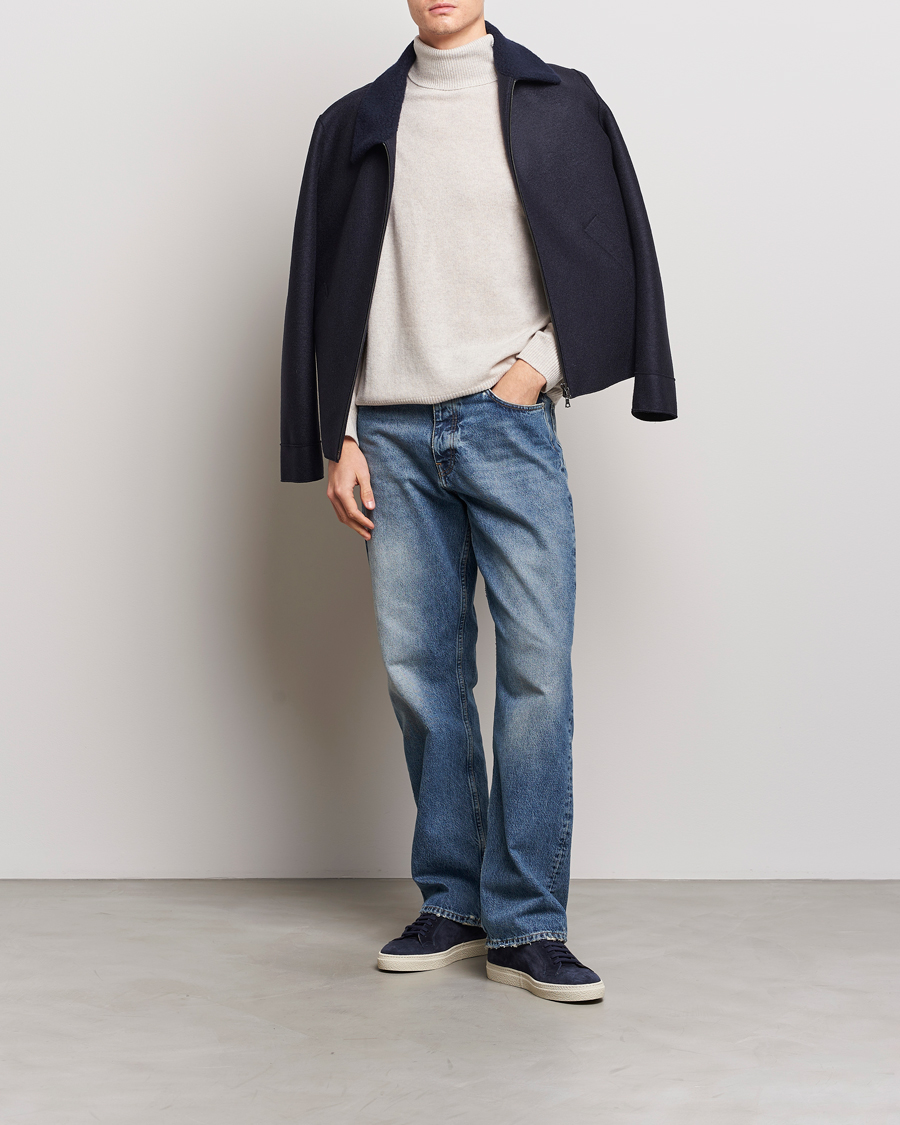 Herr | Tröjor | Samsøe Samsøe | Isak Merino Knitted Turtleneck Silver Lining