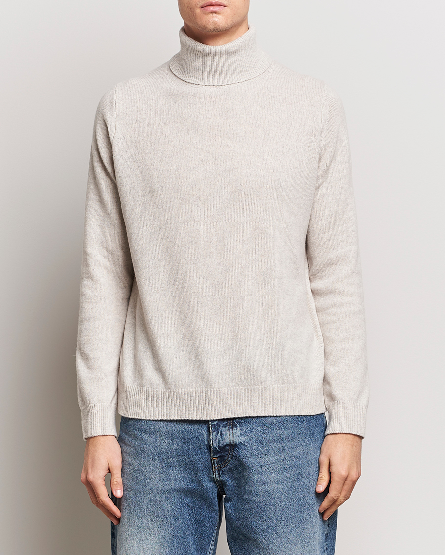 Herr | Tröjor | Samsøe Samsøe | Isak Merino Knitted Turtleneck Silver Lining