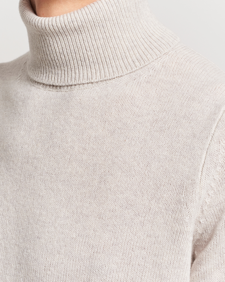 Herr | Tröjor | Samsøe Samsøe | Isak Merino Knitted Turtleneck Silver Lining