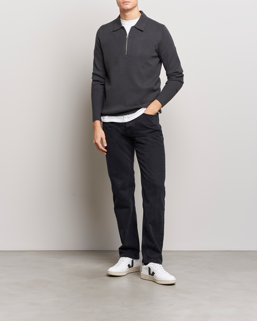 Herr | Tröjor | Samsøe Samsøe | Guna Half Zip Volcanic Ash