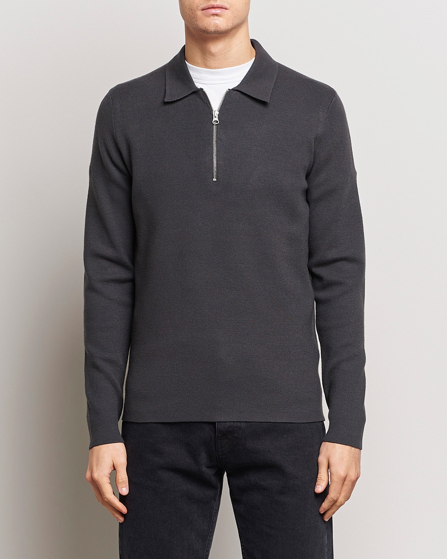 Herr | Tröjor | Samsøe Samsøe | Guna Half Zip Volcanic Ash
