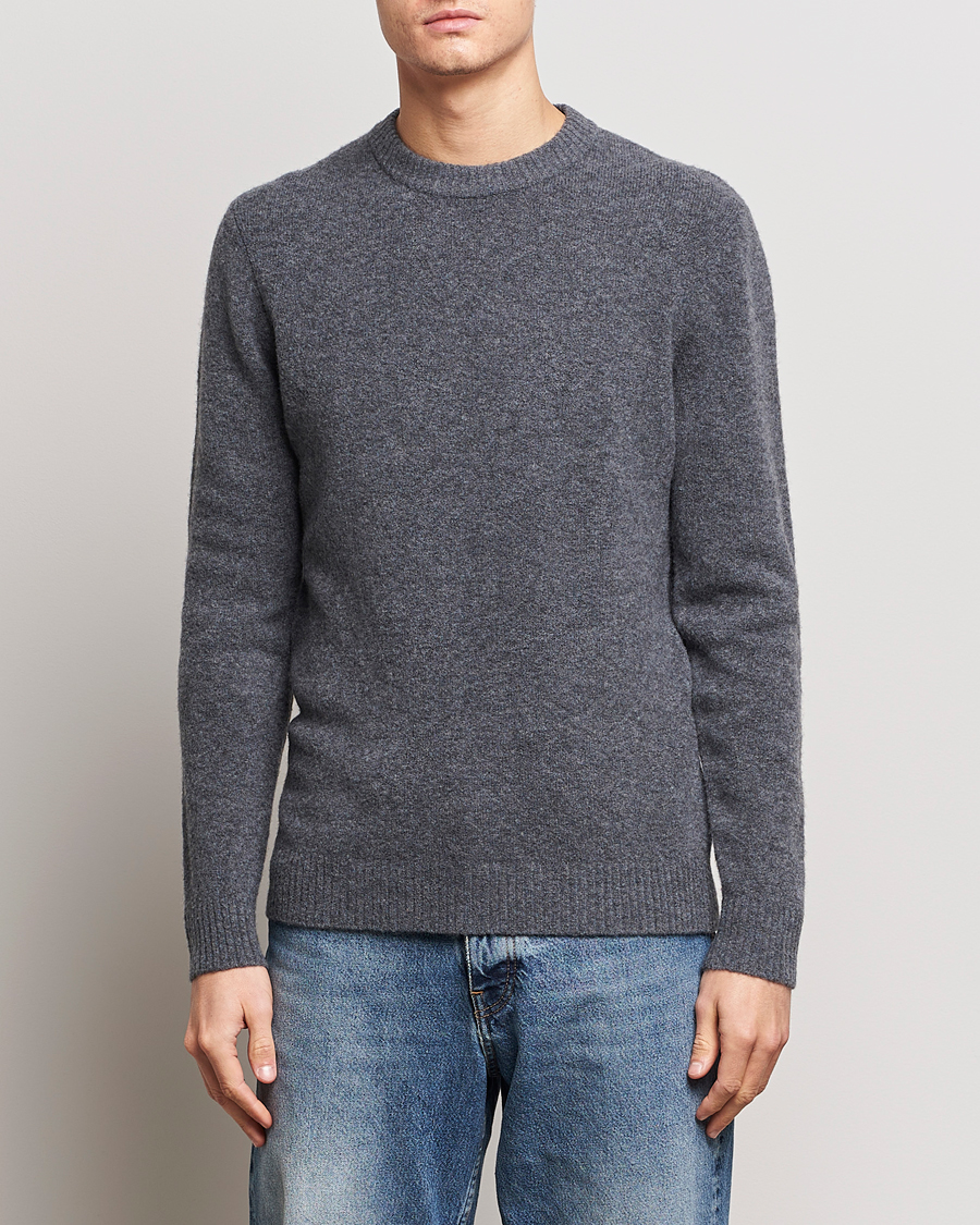 Herr | Contemporary Creators | Samsøe Samsøe | Butler Yak Crew Neck Dark Grey Melange