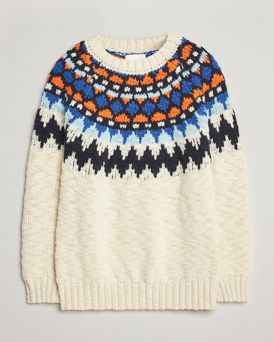 Herr |  | NN07 | Felix Nordic Wool Sweater Ecru Multi