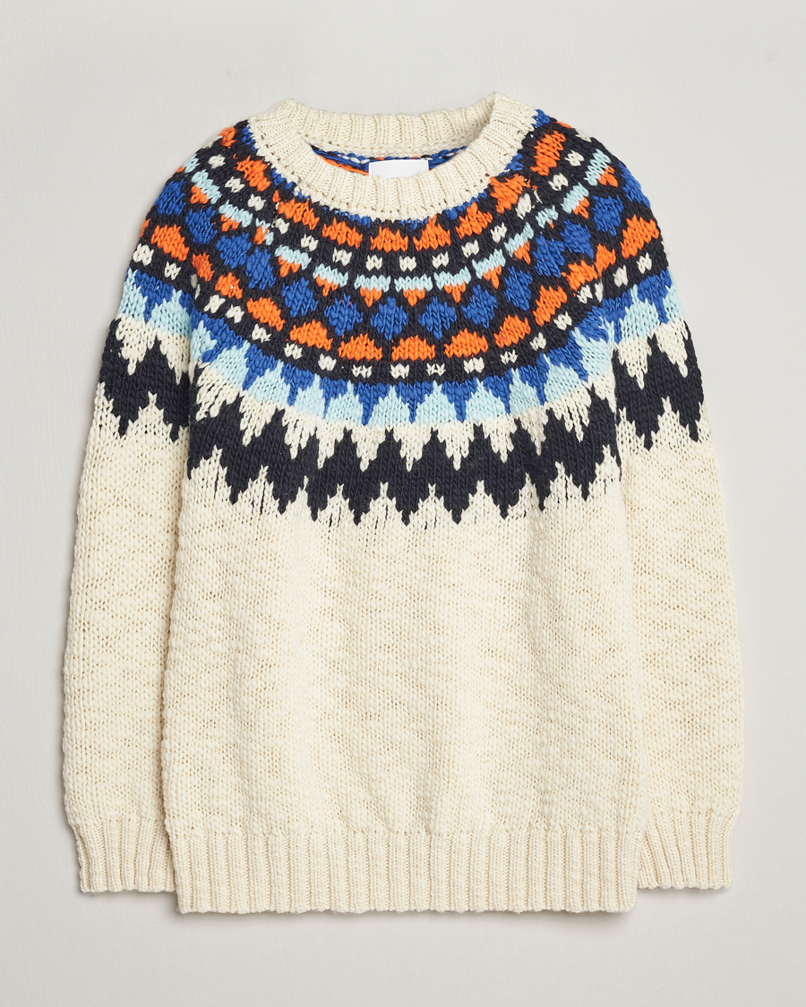 Herr | | NN07 | Felix Nordic Wool Sweater Ecru Multi