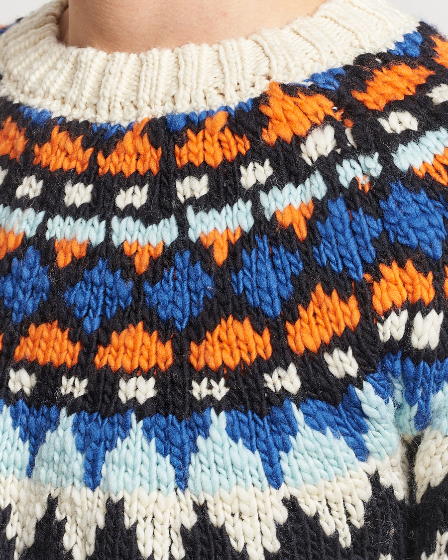 Herr | Tröjor | NN07 | Felix Nordic Wool Sweater Ecru Multi