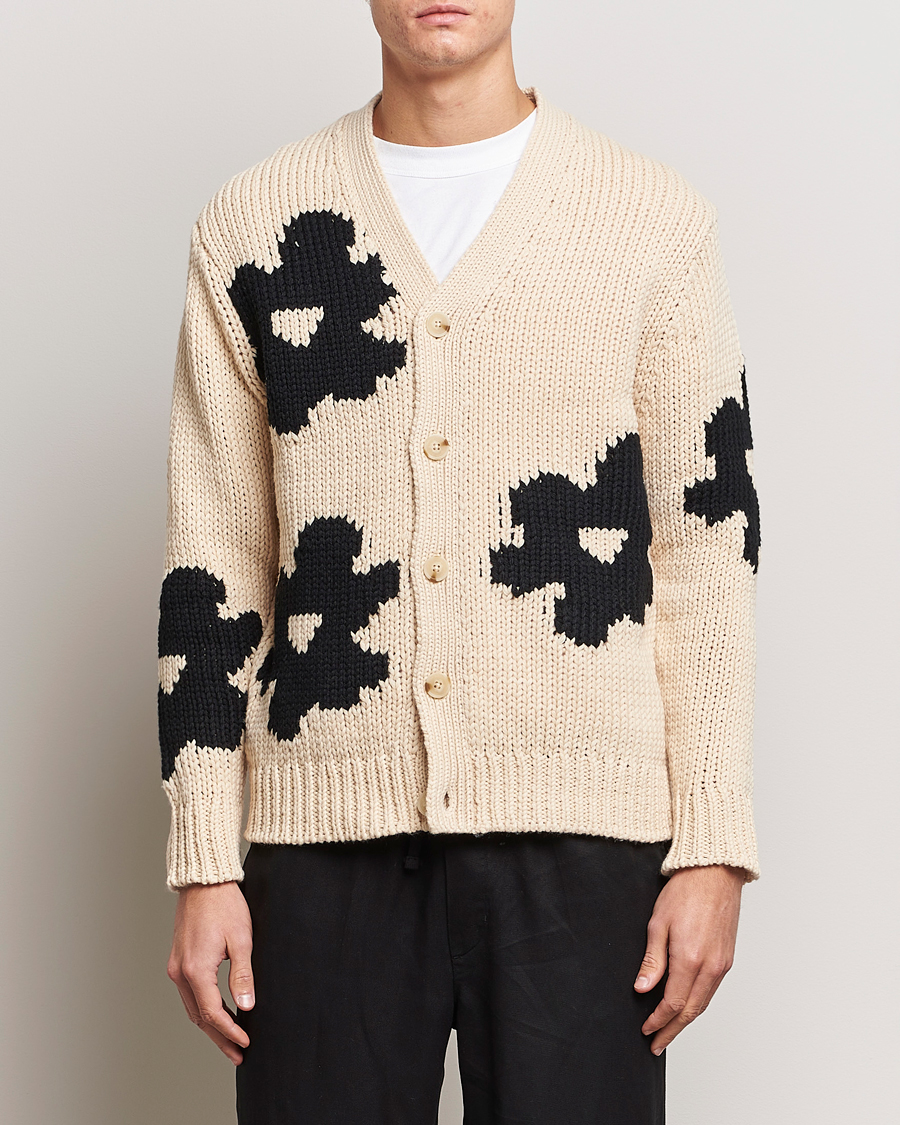 Herr | Tröjor | NN07 | Mika Cardigan Ecru Multi
