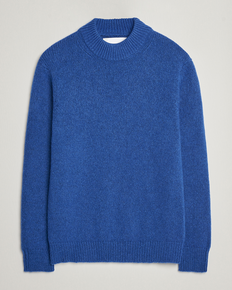 Herr | Tröjor | NN07 | Nick Mock Neck Sweater Blue