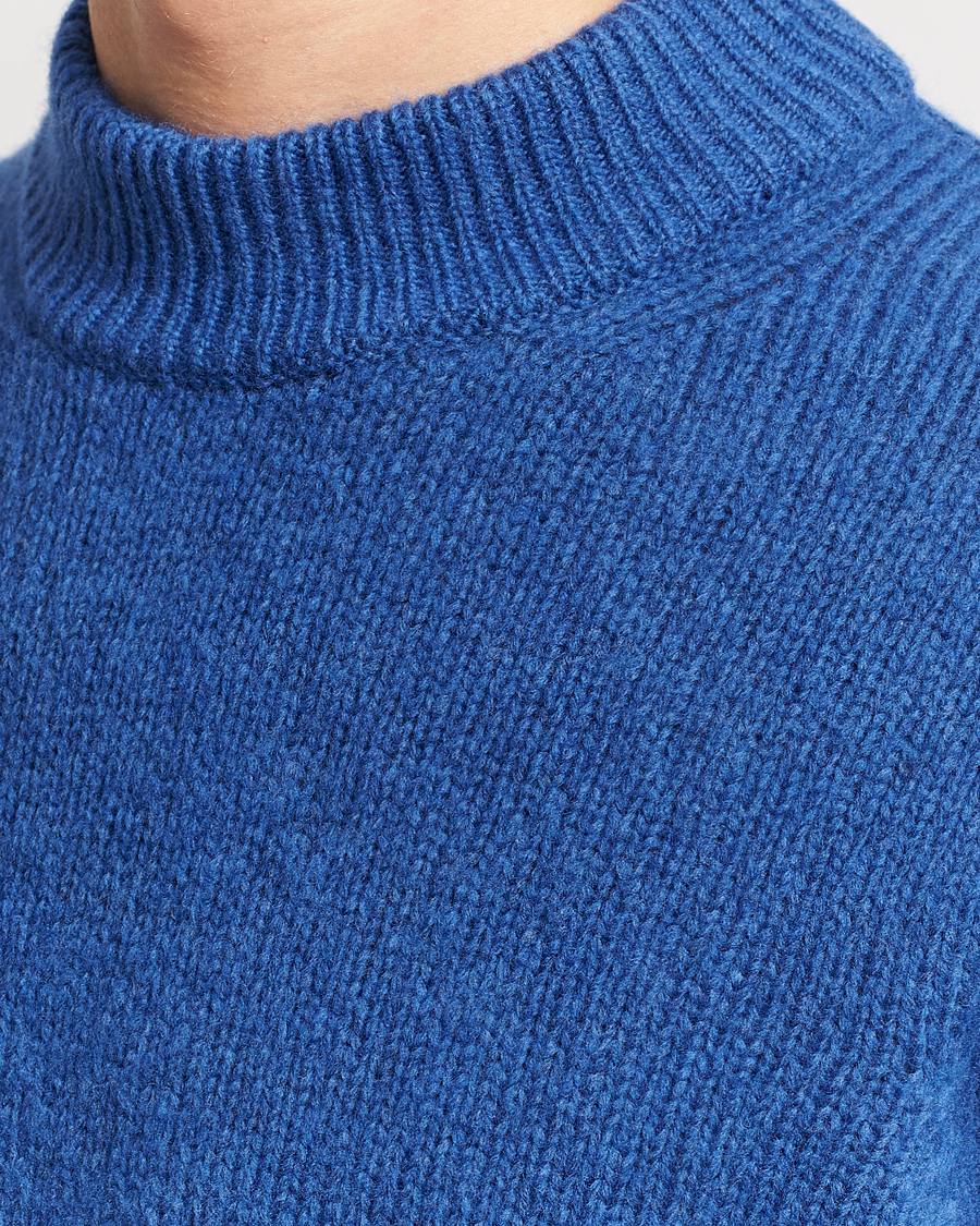 Herr | Tröjor | NN07 | Nick Mock Neck Sweater Blue