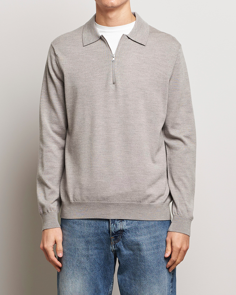 Herr | Half-zip | NN07 | Sergio Half-Zip Polo Stone