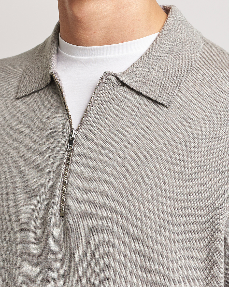 Herr | Tröjor | NN07 | Sergio Half-Zip Polo Stone