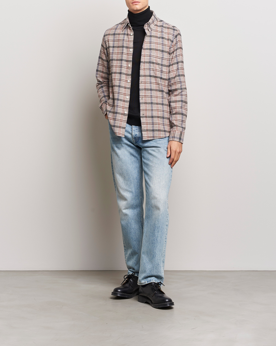 Herr | Skjortor | NN07 | Arne Checked Cotton Shirt Pastel