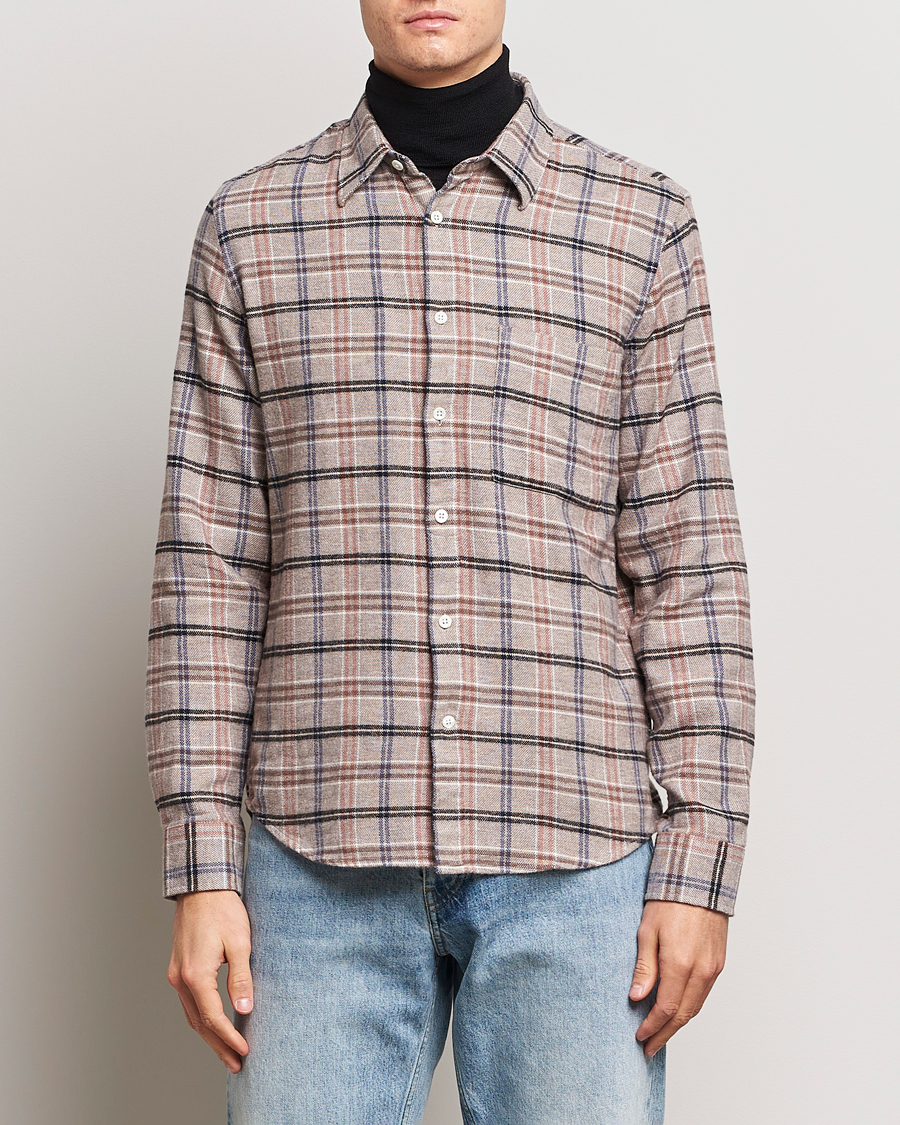 Herr | NN07 | NN07 | Arne Checked Cotton Shirt Pastel