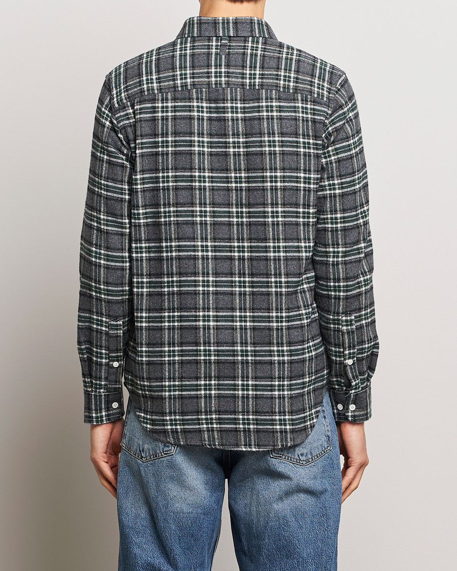 Herr | Skjortor | NN07 | Arne Checked Cotton Shirt Dark Grey