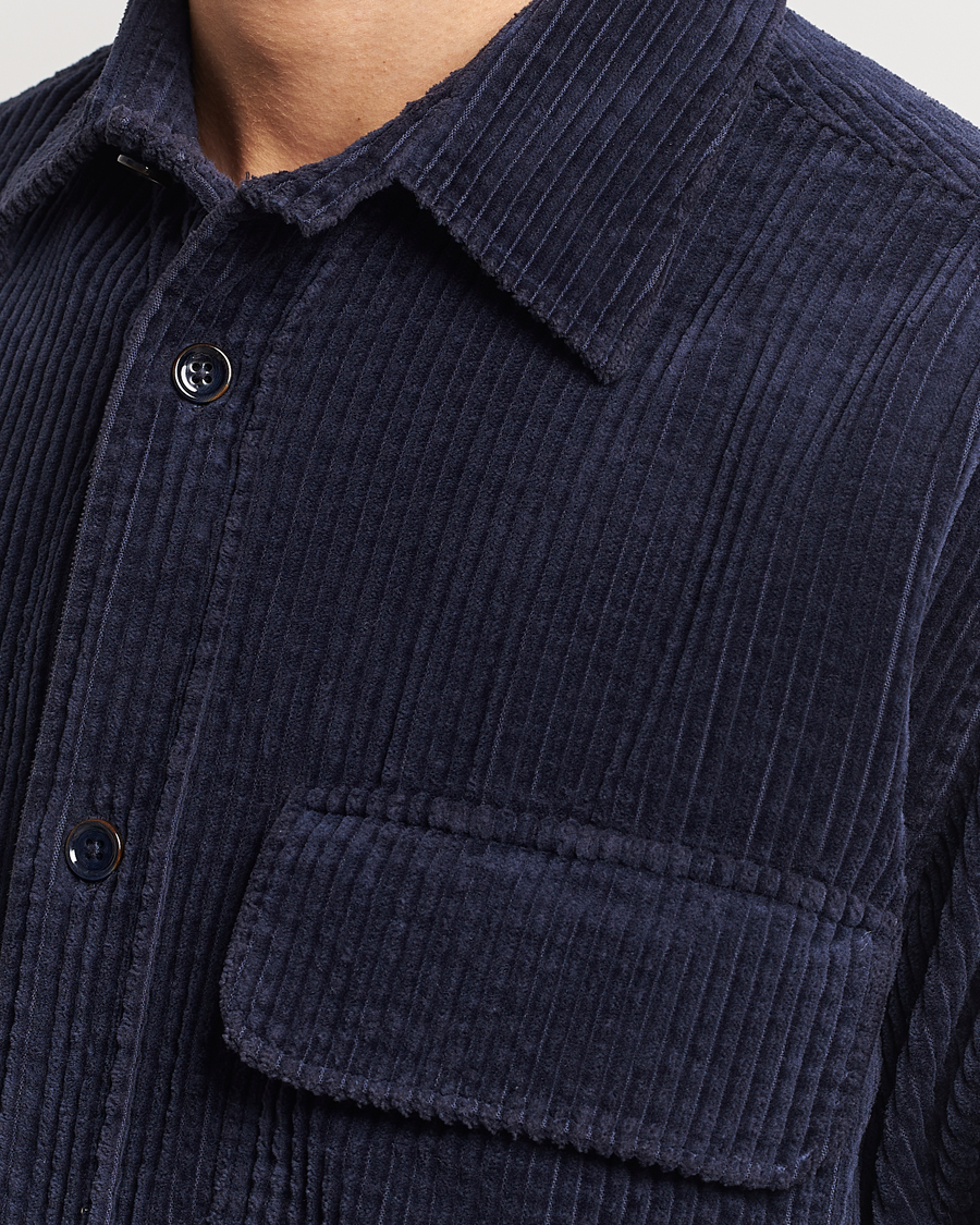 Herr | Skjortor | NN07 | Folmer Corduroy Shirt Navy Blue