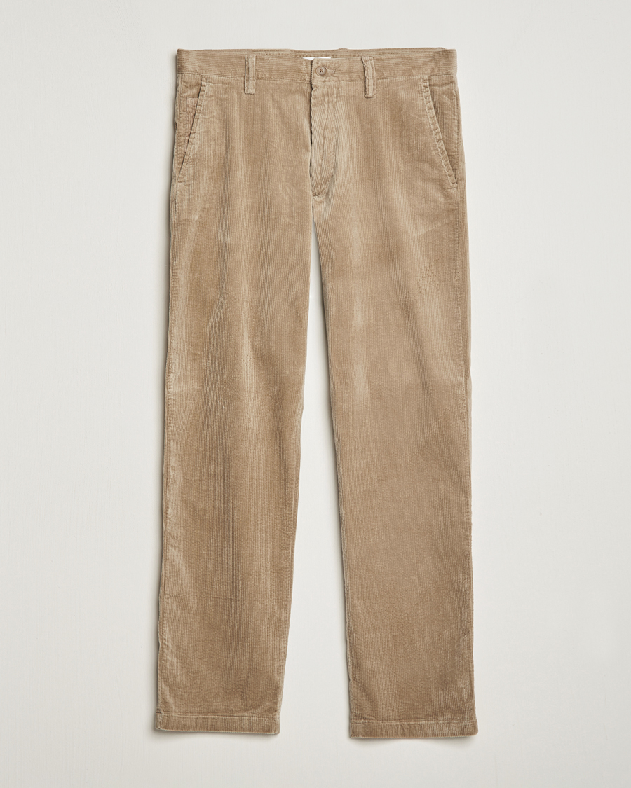 Herr | Byxor | NN07 | Alex Straight Fit Corduroy Pants Desert Khaki