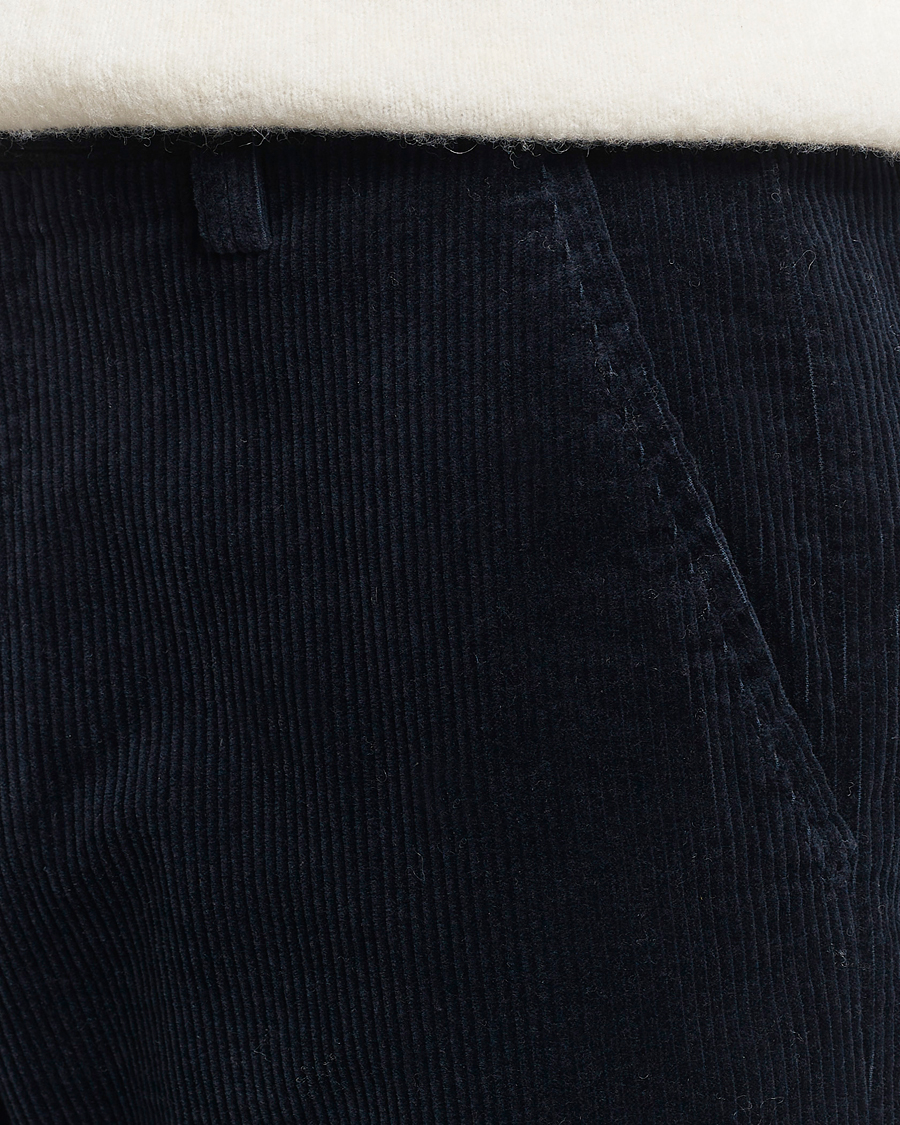 Herr | Byxor | NN07 | Alex Regular Fit Corduroy Pants Navy Blue
