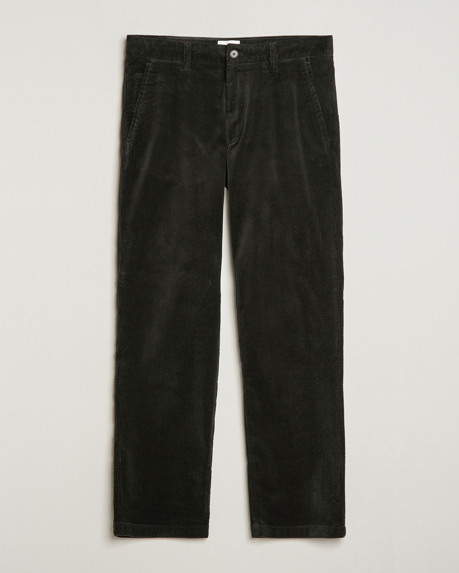 Herr | Byxor | NN07 | Alex Straight Fit Corduroy Pants Dark Green