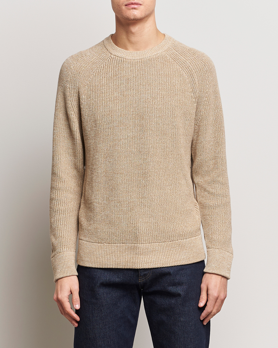 Herr | Tröjor | NN07 | Jacobo Cotton Crewneck Sweater Desert Khaki