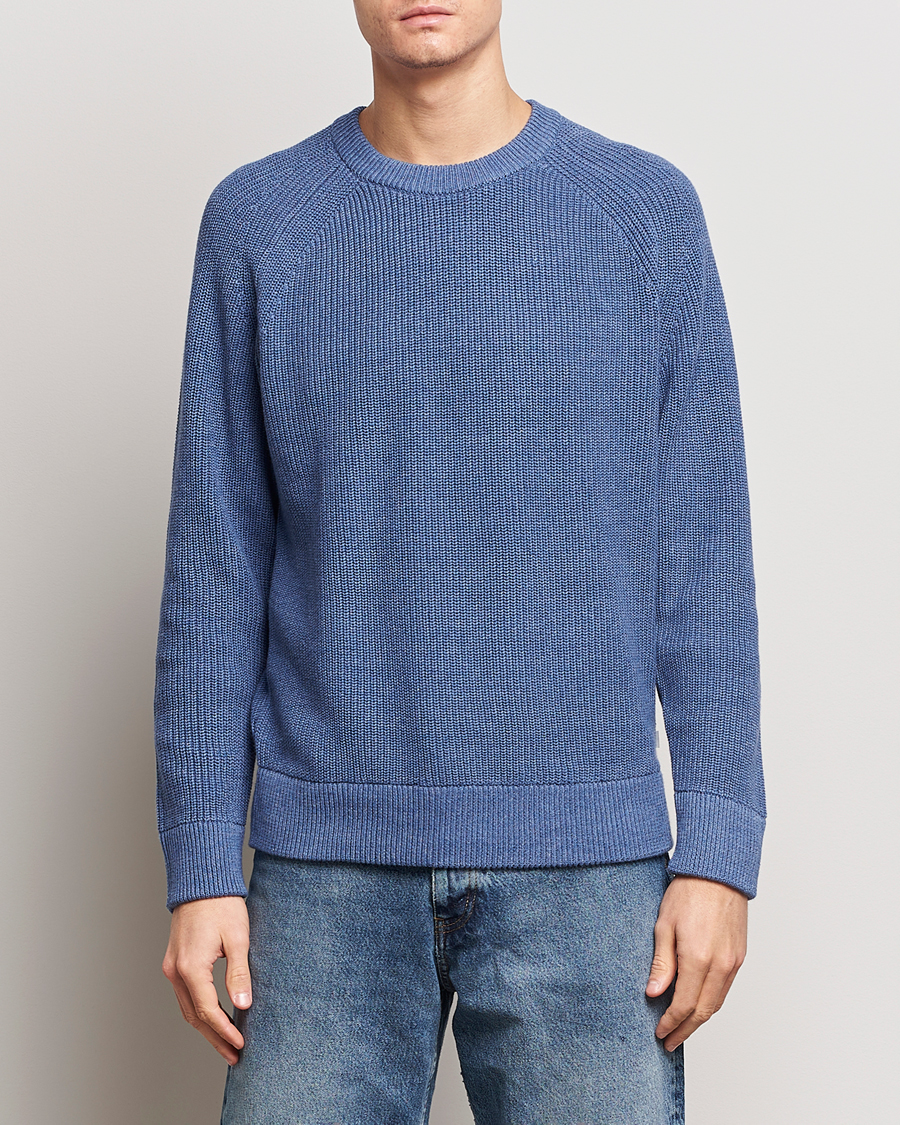 Herr |  | NN07 | Jacobo Cotton Crewneck Sweater Gray Blue