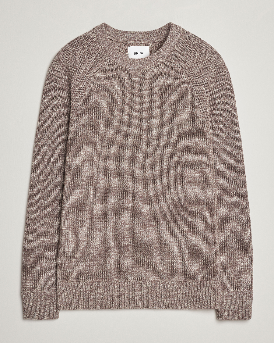Herr | Tröjor | NN07 | Jacobo Cotton Crewneck Sweater Iron Melange