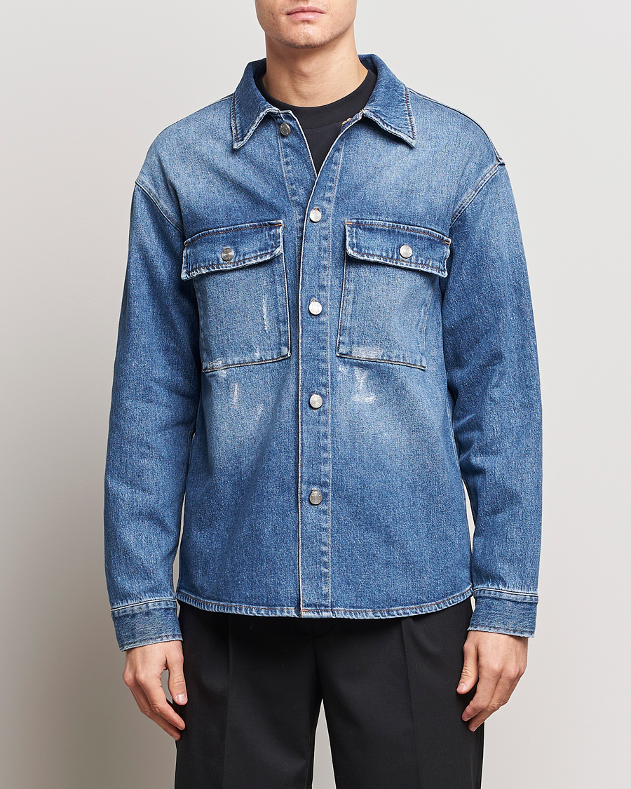 Herr | Jeansjackor | NN07 | Roger Denim Jacket Mid Blue