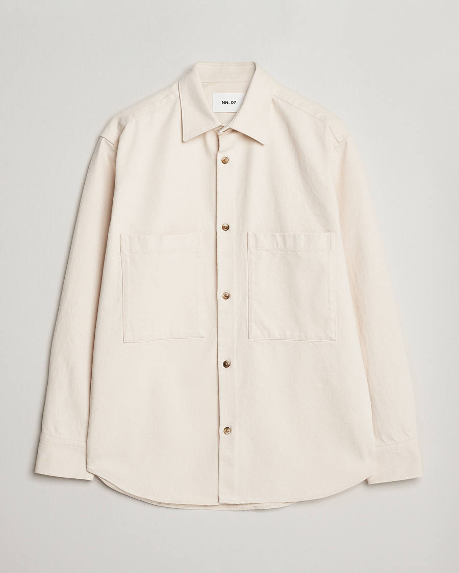 Herr | Skjortor | NN07 | Freddy Cotton Overshirt Ecru