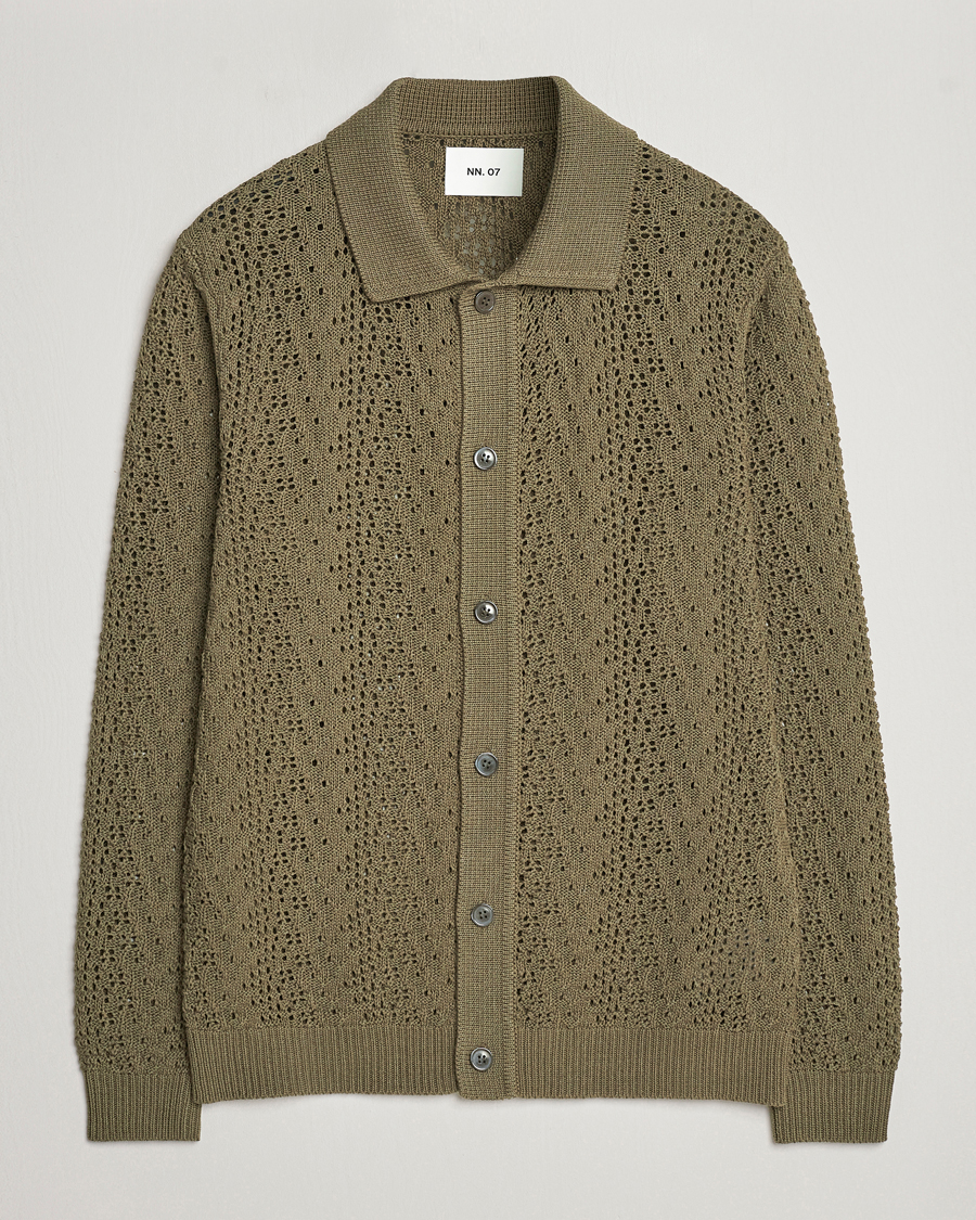Herr | Tröjor | NN07 | Vito Lace Cardigan Dark Green