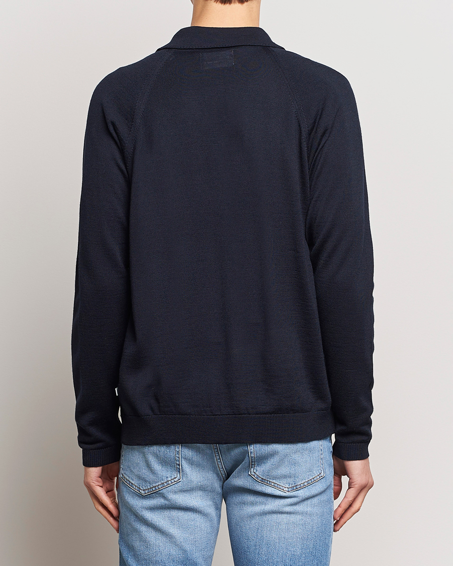 Herr | Tröjor | NN07 | Bjarki Wool Cardigan Navy Blue