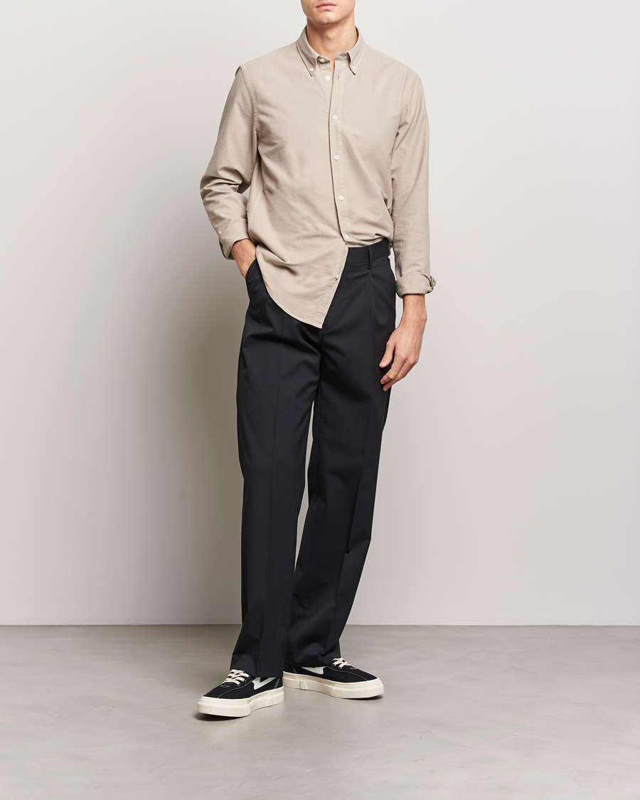 Herr | Skjortor | NN07 | Arne Button Down Oxford Shirt Khaki Sand