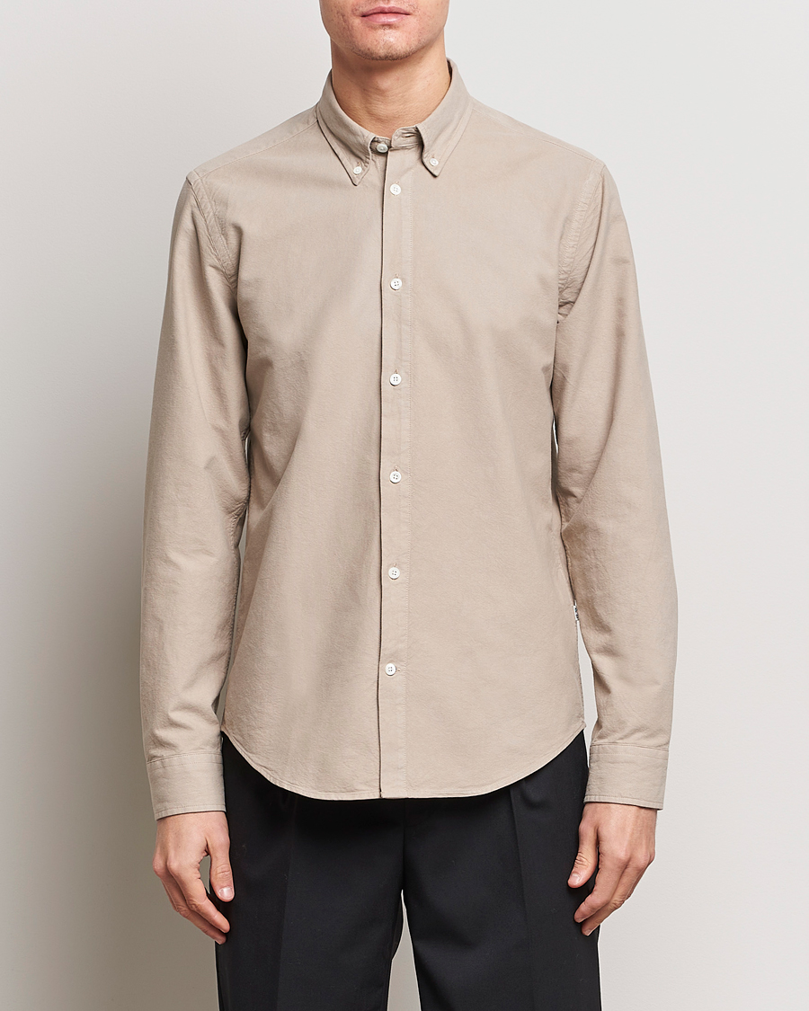 Herr | Oxfordskjortor | NN07 | Arne Button Down Oxford Shirt Khaki Sand