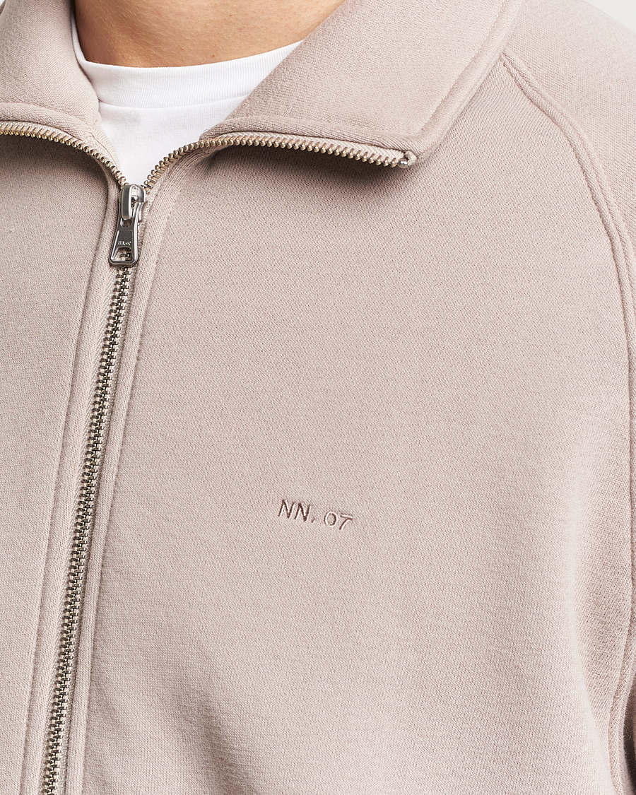 Herr | Tröjor | NN07 | Carlo Full-Zip Sweatshirt Khaki Sand