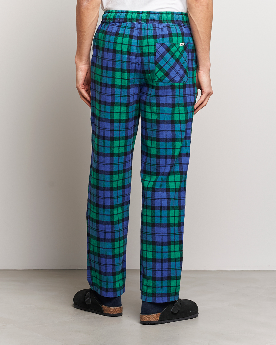 Herr | Pyjamas & Morgonrockar | Tekla | Flannel Checked Pyjama Pants Green/Blue