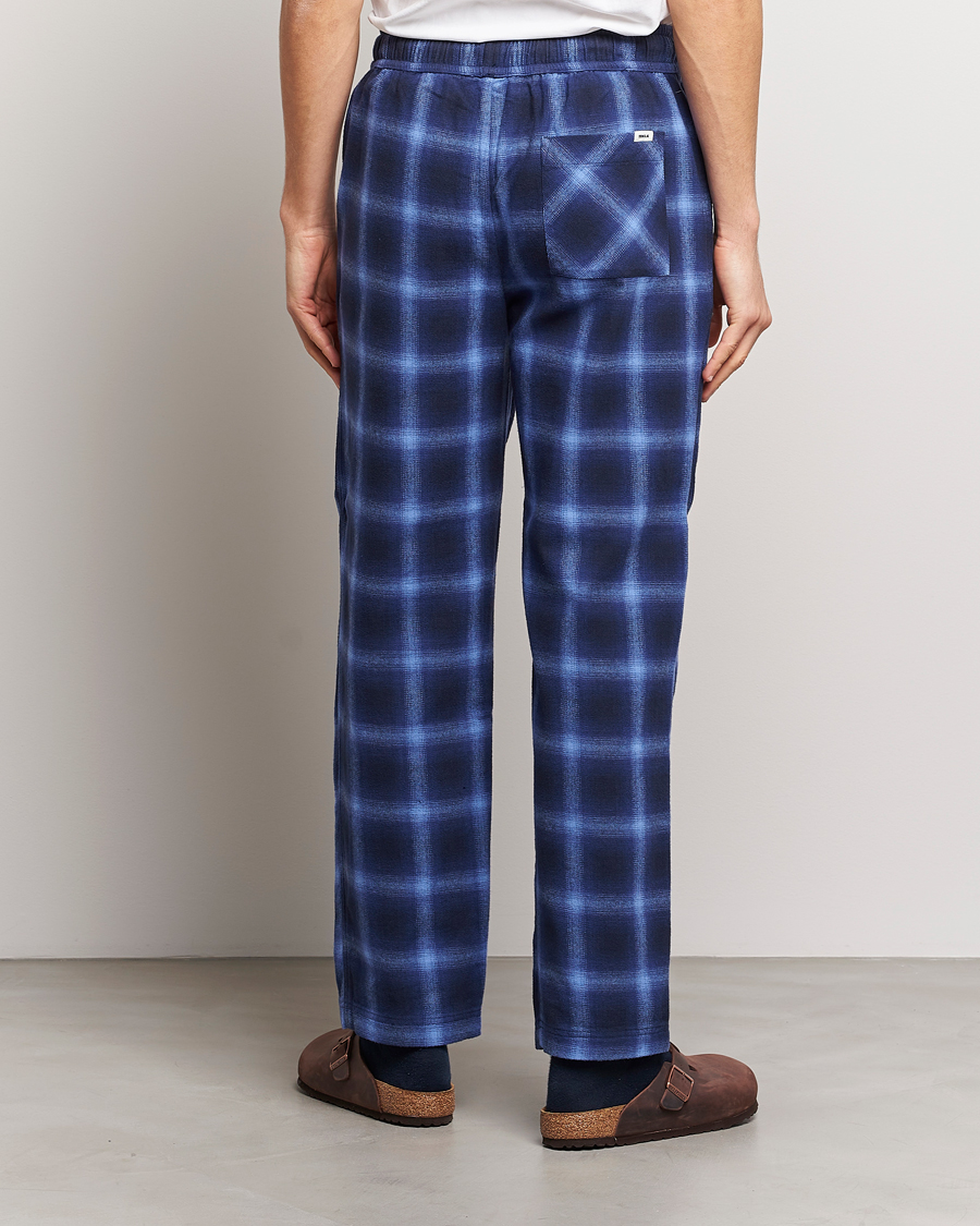 Herr | Pyjamas & Morgonrockar | Tekla | Flannel Checked Pyjama Pants Navy/Blue