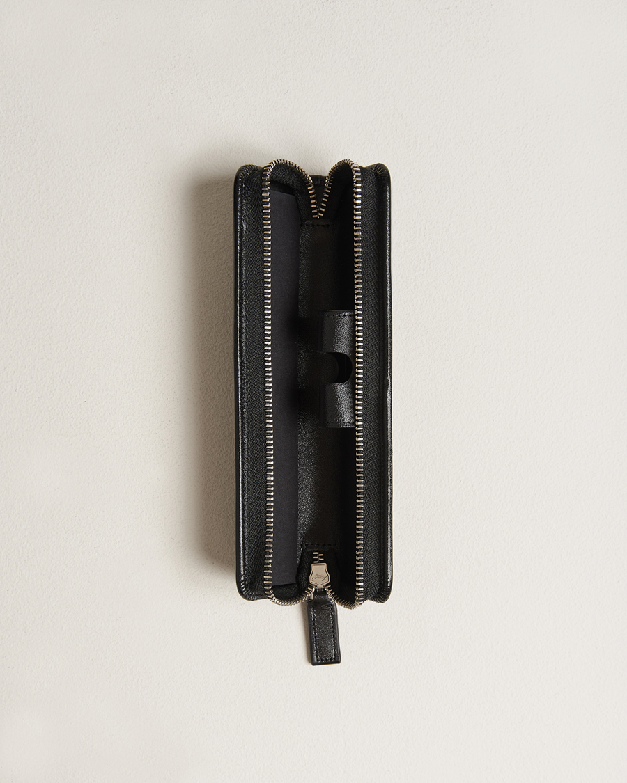 Herr | Montblanc Leather Pen Pouch w Zip Black | Montblanc | Leather Pen Pouch w Zip Black
