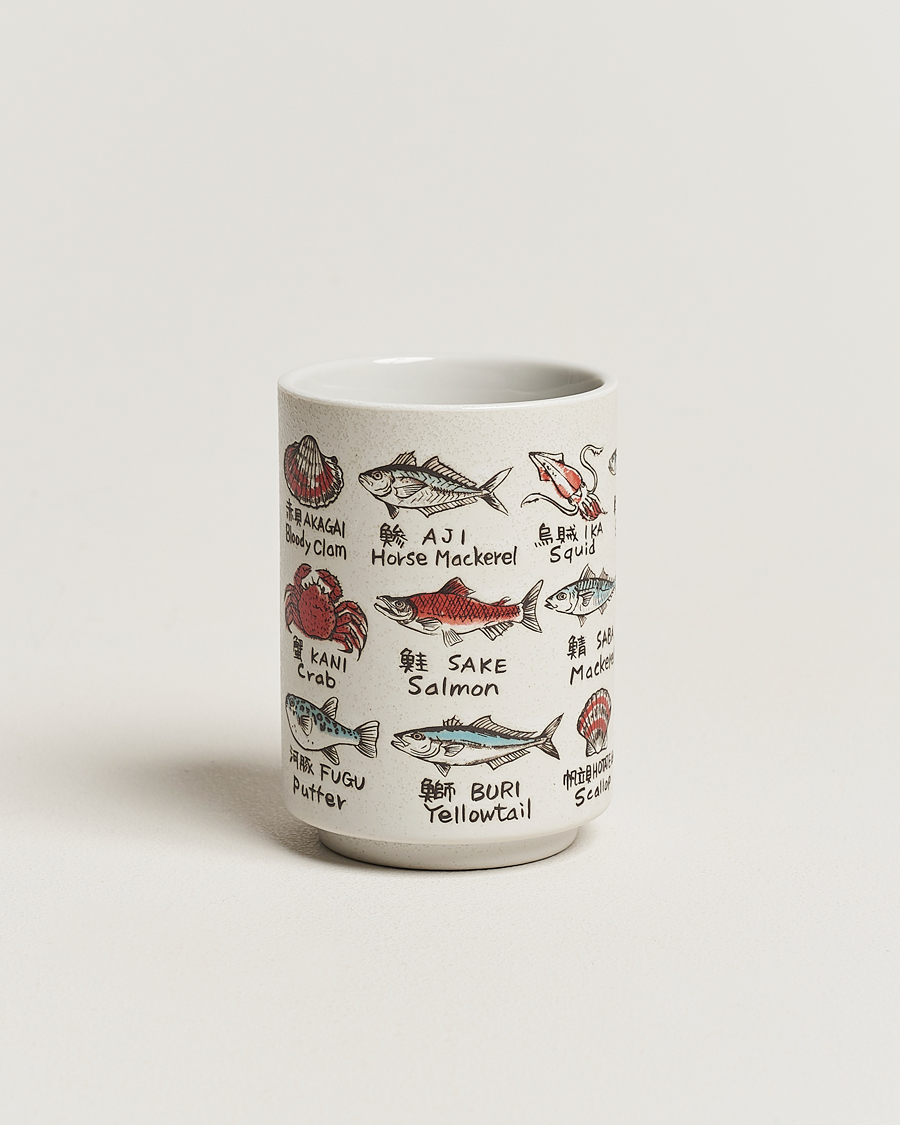 Herr | Beams Japan Ceramic Fish Sushi Cup White | Beams Japan | Ceramic Fish Sushi Cup White