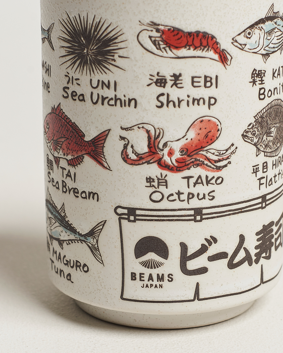 Herr | Beams Japan Ceramic Fish Sushi Cup White | Beams Japan | Ceramic Fish Sushi Cup White