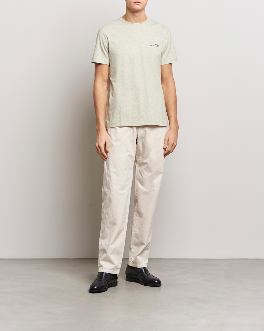 Herr | T-Shirts | A.P.C. | Item T-Shirt Vert Pale Chine