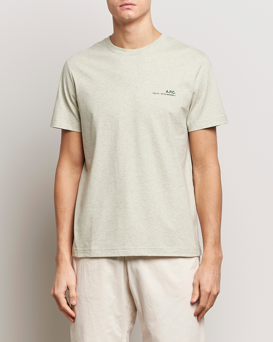 Herr | Avdelningar | A.P.C. | Item T-Shirt Vert Pale Chine