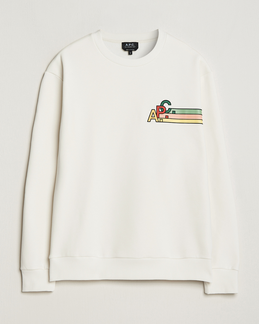 Herr | Tröjor | A.P.C. | Spring Sweatshirt Chalk