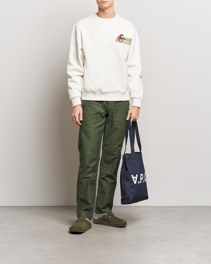 Herr | Tröjor | A.P.C. | Spring Sweatshirt Chalk