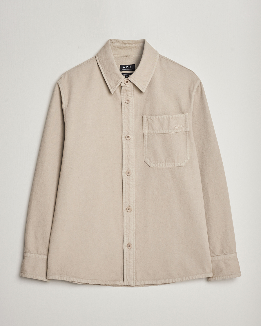 Herr | Skjortor | A.P.C. | Basile Denim Overshirt Taupe